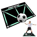 Proberos® Kids Football Training Mat 23.6x35.4 inches Soccer Shooting Skill Training with Guild Lines Mat Agility Training Mat Anti-slip Diatom Mud Mat