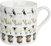 Sophie Allport - Baa! Mug, Fine Bone China, Sheep Design, Gift Box, Dishwasher Safe (Large Size, 425ml)