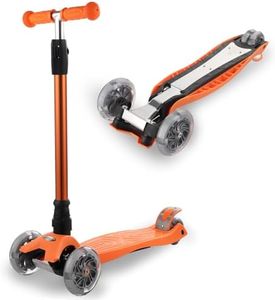 3 Wheel Scooter for Kids Ages 6-12,Kids Scooter with Light Up Wheels, Sturdy Deck Design, and 4 Height Adjustable Suitable for Kids Ages 3-12