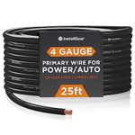 InstallGear 4 Gauge OFC Wire, AWG OFC Pure Copper Power Ground Wire Cable (25ft Black) True Spec and Soft Touch Welding Wire, Battery Cable Wire, Automotive Wire, Car Audio Speaker Stereo, RV Trailer