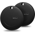 MiLi 2 Pack Bluetooth Tracker Tag for iOS, Mitag Items Finder Locator Compatible with Apple Find My Luggage Tracker, IP67 Waterproof Tracker for Dog, Key, Luggage, Suitcase, Bag, Wallet…