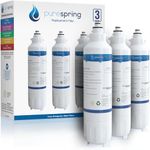 PureSpring NSF42 & NSF372 (Lead Free) Certified Refrigerator Water Filter for LG LT800P, LT800PC, ADQ73613401, ADQ73613402, ADQ73613403, LSXS26326S, LMXC23746S, LMXC23746D, Kenmore 9490, 46-9490 (3Pk)