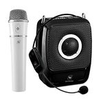 Bluetooth Voice Amplifier Personal Portable Pa System, 25W Bluetooth Speaker and Microphones Wireless, Microphone for Speaker Megaphone with Mic for Teachers Outdoor Indoor ect