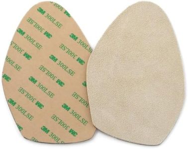 Stick-on Suede Soles for high-Heeled Shoes, with Industrial-Strength Adhesive Backing. Resole Old Dance Shoes or Convert Your Favorite Heels to Perfect Dance Shoes [SUEDE-LA-r04], 1 pair in light tan, 1 pair of soles