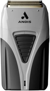 Andis TS-2 17255 Pro Foil Lithium Titanium Foil Shaver, Cord/Cordless, Smooth Shaving Cordless Shaver with Charger, Black
