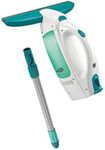 Leifheit Dry & Clean Window Vacuum Cleaner Set with Handle, Window Cleaning Kit with up to 35 Minutes of Power, Electric Window Cleaner