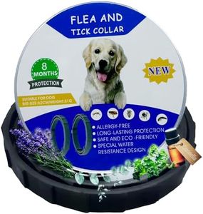 Collier Anti-puces pour Chien, 2 Colliers Anti-tiques pour Chien, Longueur 65 cm, Taille Unique pour Tous Les Chiens, ingrédients naturels de Plantes, Design étanche et Waterproof-Gris