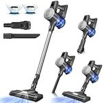 Dayplus Cordless Vacuum Cleaner,6 in 1 Stick Vacuum with 180°Bendable Wand,Vacuum Cleaners with Max 45mins Runtime,Handheld Vacuums with LED Headlight for Hardwood Floor/Carpet/Pet Hair