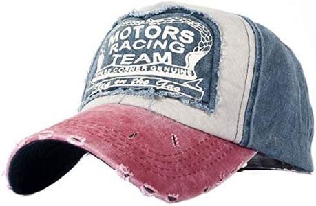 Tuopuda Cappellino Baseball Vintage Unisex Snapback Pianura di Hip-Hop del Berretto da Baseball Cotone Moto Tappo, Rosso