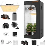 Spider Farmer EVO Grow Tent Kit Complete 28"x28"x63" SF-1000 Samsung LM301H EVO & Dimmable, Grow Tent Complete System 2.3x2.3ft Growing Tent Kit Set with 4" Ventilation System &6'' Clip Fan