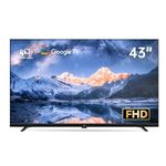 FPD 43 Inch Smart TV Google TV 1080p Full HD Flat Screen LED TV with Google Play Google Cast Built-in, HDR 10, Dolby Audio, Voice Remote, Ultra Thin Stream Live TV(Palette-Series, CG43-P3, 2025)