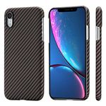 PITAKA Slim Case Compatible with iPhone XR 6.1",MagEZ Case Aramid Fiber [Real Body Armor Material] Phone Case,Minimalist Strongest Durable Snugly Fit Snap-on Case - Black/Golden