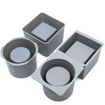 Concrete Planter Molds Silicone Planter Molds for Cement Pot, Round and Square