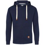 Blu Apparel Men's full Zip Fleece Hoodie Warm Zipped Hoodie for Men Branded Hoodies (UK, Alpha, M, Regular, Regular, Navy)