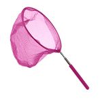 D.A.Y. Republic 27” Kids Extendable Fishing Mesh Net Butterfly Bug Insect Fish Crab Catcher with Telescopic Handle Garden Pond Toy, Ideal present for Children Extendable from 36cm to 68cm (Pink)