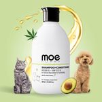 Moe Shampoo Plus Conditioner for Intense Nourishment and Conditioning | Sulfate and paraben Free | pH Balanced for Dogs and Cats (300 ml)