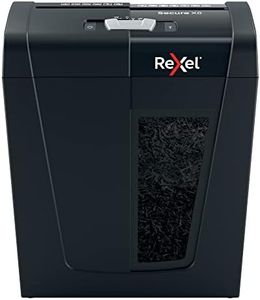 Leitz Rexel 2020123 Secure X8 - Destructeur de Documents Coupe Croisée Sécurité P4, Capacité 9-8 Feuilles (70-80 g/m²), Corbeille 14 litres Amovible