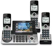 VTech IS8251-3 Business Grade 3-Handset Expandable Cordless Phone for Home Office, 5" Color Display,Programmable Short Cut Keys, Smart Call Blocking,Answering System,Bluetooth Connect to Cell,IS8251-3