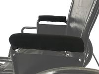 Crutcheze Wheelchair Padded Arm Rest Covers - Moisture Wicking & Washable (Black)