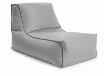 Gouchee Home Alpine Outdoor/Indoor Bean Bag Chair, Silver - Lounger with Back Rest Filling Included, Sofa Chair for Patio and Outdoors, Beanbag Chair with Water-Proof Fabric, X-Large