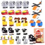 OPPZZIT Party Bag Fillers for Kids, 24Pcs Pencil Sharpener Toy Building Blocks, Party Favours for Kids Unisex, Cute Party Bag Ideas