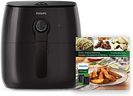 Philips Kitchen Appliances Philips Premium Analog Airfryer with Fat Removal Technology + Revipe Cookbook, 3qt, Black, HD9721/99