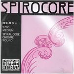 Thomastik Einzelsaite für Cello 3/4 Spirocore - A-Saite Spiralseilkern, Chrom umsponnen, mittel