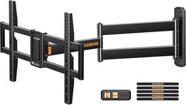 PERLEGEAR TV Wall Bracket with 822 mm Long Arm for 32-75 Inch TVs, Long Reach TV Wall Mount with Swivelling Articulated Arm 180° Rotatable Corner TV Bracket, Max VESA 600 x 400 mm up to 45 kg