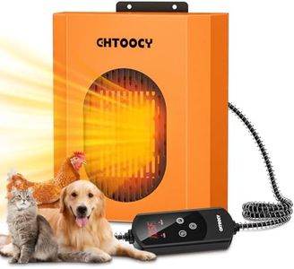 Chtoocy 500W Dog House Heater w Thermostat, Adjustable Temp & 24H Timer Button, Outdoor Doghouse Heater for Pet Kennel, 9.8 FT Cord, Safe Animal Heated Winter for Pet Dog Cat Chicken Coop Supplies