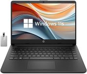 HP 2022 Stream 14" HD BrightView Laptop, Intel Celeron N4120, 16GB RAM, 64GB eMMC, Intel HD Graphics, 720p Webcam, 1 Year Office 365, Black, Win 11 S, 32GB Snowbell USB Card