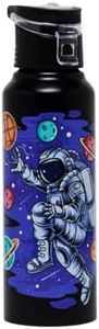 VOIK Astronaut Steel Water Bottle | Flipper Bottle 750 ML | Steel Water Bottle For Kids | Easy To Carry Stainless Steel Leak Proof | BPA & Toxic Free