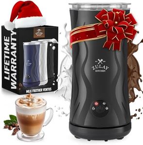 Zulay 4-in-1 Milk Frother and Steamer - Automatic Hot and Cold Foam Maker with Auto Shut Off & Temperature Control for Coffee, Latte, Cappuccino, Hot Chocolate - Gray