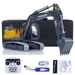 TOUCAN RC HOBBY 1:14 RC Excavator 2.4G RC Digger Double E E010 EC160E Full Alloy Metal Engineering Vehicle,US in Stock