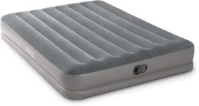 INTEX 64114 Dura-Beam Standard Prestige Air Mattress: Fiber-Tech – Queen Size – Built-in USB Electric Pump – 12in Bed Height – 270kg Weight Capacity