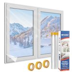 MAGZO Window Insulation Kit, 1.6m x 10m x 1 Roll Secondary Glazing Kit for Windows Shrink Film Insulation POF Thermal Window Film for Winter