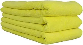 Chemical Guys MIC36503 Workhorse XL Yellow Professional Grade Microfiber Towel (Safe for Car Wash, Home Cleaning & Pet Drying Cloths) 24" x 16", Pack of 3