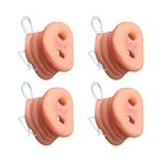 iPobie 4Pcs Pig Nose with Rubber Band, Hog Snout Toy Animal Mask for Costume Halloween Party Favor Accessories