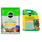 Miracle-Gro Indoor Potting Mix 8.8L + Indoor Plant Food Spikes Tray (24 Spikes)