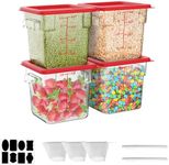 4QT NSF Food Storage Containers: 8 