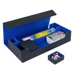 LEFOR·Z Deck Box,X-Large Premium MTG Deck Box,Trading Card Storage Box Fits 550+ Sleeved Cards,Card Deck Case Compatible with MTG,TCG,Yugioh,Magic,Commander,Black Blue