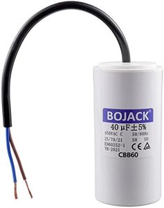 BOJACK 40 uF 450 V AC CBB60 SH Motor Run Capacitor ESR 0.2 Wire Lead Start Capacitor