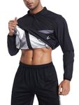 LAZAWG Sauna Jacket for Men Sweat Body Shaper Slimming Fitness Plus Size Sauna Shirt Mens Sweat Suits Exercise Gym Running