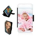 For Samsung Galaxy A05S personalised phone case wallet flip case photo on the front panel Black