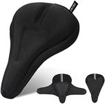 Zacro Gel Bike Seat Cover - Extra Soft Gel Bicycle Seat - Bike Saddle Cushion with Water&Dust Resistant Cover (Black)