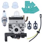 Haishine Carburetor for Honda GX25 GX35 GX 25 35 HHT35 HHT35S FG110 Engine Carburetor with Carburetor Gasket+Spark Plug+Fuel Line Hose Kit+Primer Bulb