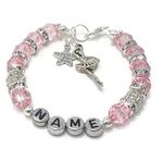 Handmade Personalised bracelet jewellery for girls sister women girl Christmas gift day made any charm of choice any size.