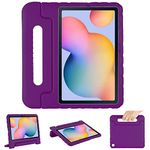 Fead Shockproof Case for Samsung Galaxy Tab S6 Lite 10.4 inch 2022/2020 Model (SM-P610/P613/P615/P619), Lightweight Stand Handle Kids Case with Pencil Holder for Galaxy Tab S6 Lite 10.4 Inch, Purple