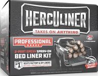 Herculiner Professional Grade Truck Bed Liner Kit – 2K Urethane, Black – Spray or Roll-On – Includes Liner, Hardener, Spray Gun & Rollers – Covers 8 ft Bed – Durable & Chemical Resistant