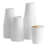 [100 Count] 12 oz. White Paper Hot Coffee Cups