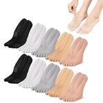 PLATEYTR 10 pairs of toe socks for women, toe separator socks for women, yoga toes socks, yoga toe socks, womens yoga socks suitable for yoga, running, sports, Pilates